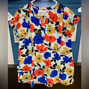 Motherhood Colorful Floral Nursing Blouse